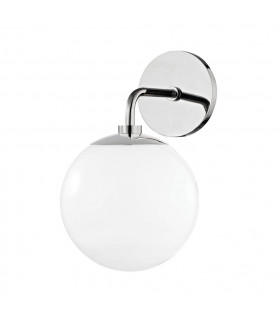 Stella 1 Light Wall Sconce Polished Nickel Glass