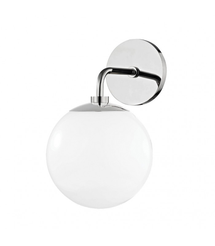 Stella 1 Light Wall Sconce Polished Nickel Glass