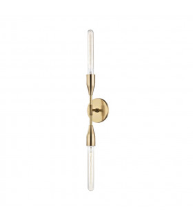 Tara 2 Light Wall Sconce Brass