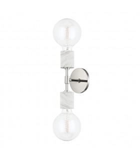 Asime 2 Light Wall Sconce Polished Nickel
