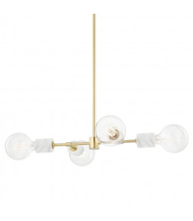 Asime 4 Light Pendant Brass
