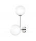 Ashleigh 2 Light Wall Sconce Polished Nickel Glass