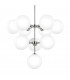 Ashleigh 10 Light Chandelier Polished Nickel Glass