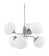 Estee 6 Light Chandelier Polished Nickel Glass