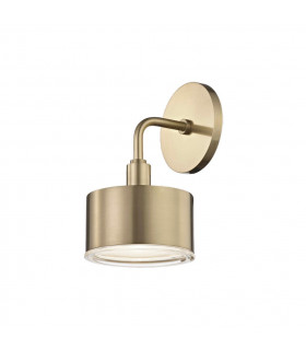 Nora 1 Light Wall Sconce Brass Glass