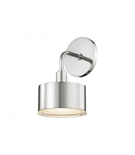 Nora 1 Light Wall Sconce Polished Nickel Glass