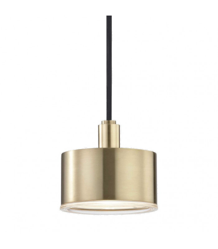 Nora 1 Light Pendant Brass Glass