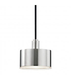 Nora 1 Light Pendant Polished Nickel Glass