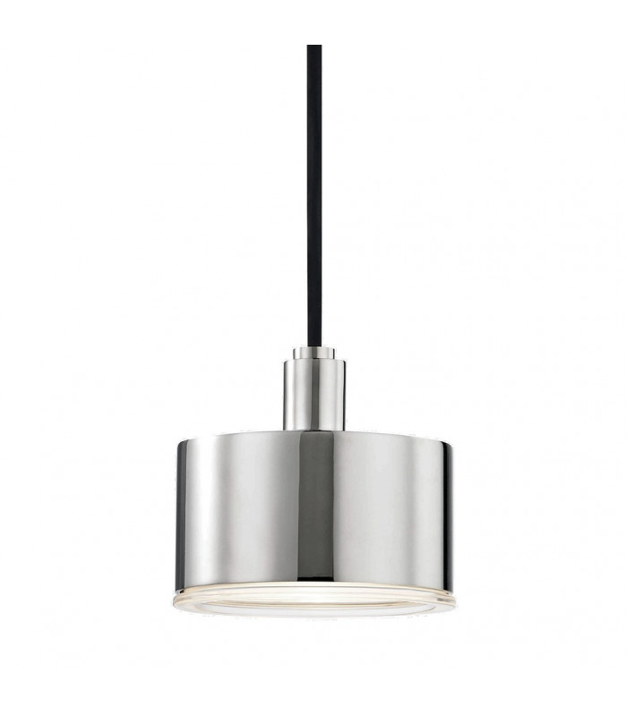 Nora 1 Light Pendant Polished Nickel Glass