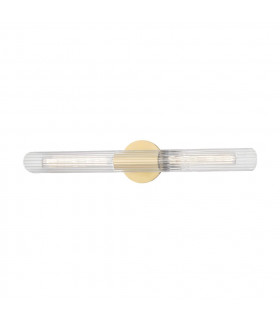 Cecily 2 Light Large Wall Sconce Brass Glass