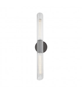 Cecily 2 Light Large Wall Sconce Old Bronze Glass
