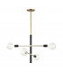 Astrid 4 Light Chandelier Brass Black