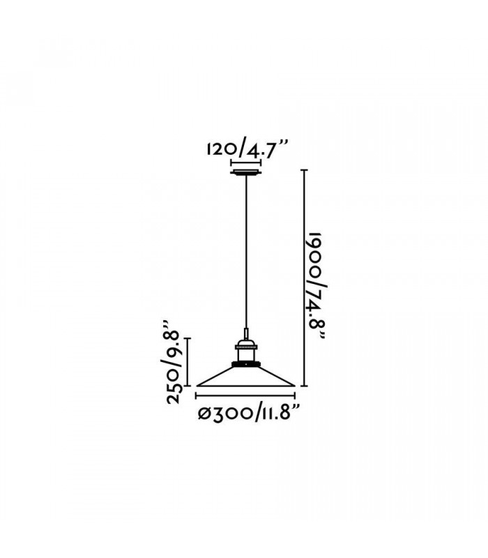 1 Light Dome Ceiling Pendant Antique Brass with Plate Shade, E27 - 3