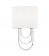 Farah 2 Light Wall Sconce Polished Nickel Linen