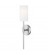 Olivia 1 Light Wall Sconce Polished Nickel Linen