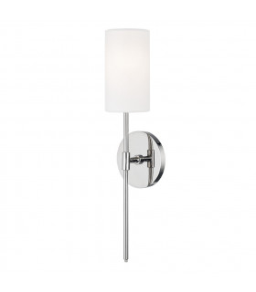 Olivia 1 Light Wall Sconce Polished Nickel Linen