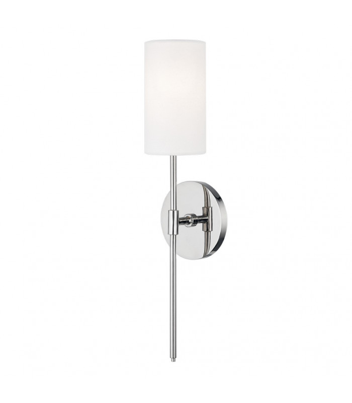 Olivia 1 Light Wall Sconce Polished Nickel Linen