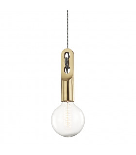 Angela 1 Light Large Pendant Brass
