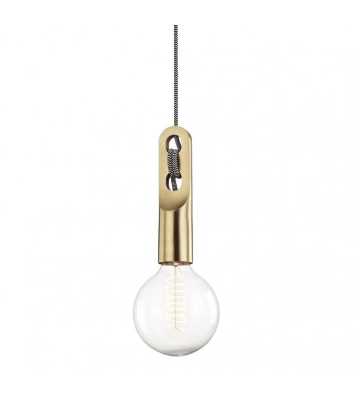 Angela 1 Light Large Pendant Brass