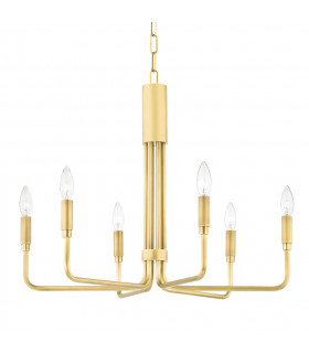 Brigitte 6 Light Small Pendant Brass
