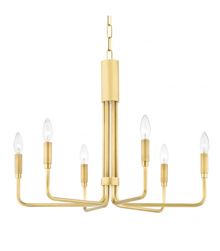 Brigitte 6 Light Small Pendant Brass