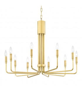 Brigitte 10 Light Large Pendant Brass