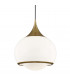 Reese 1 Light Large Pendant Brass Glass
