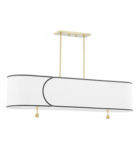 Zara 5 Light Island Light Brass
