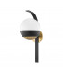 Aly 1 Light Wall Sconce Brass Black Glass