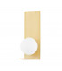 Lani 1 Light Wall Sconce Brass Glass 2700K