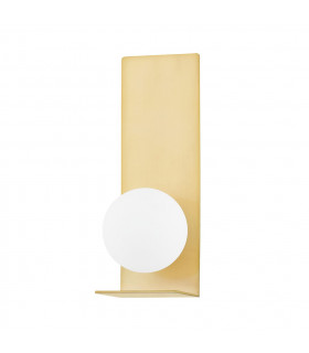 Lani 1 Light Wall Sconce Brass Glass 2700K