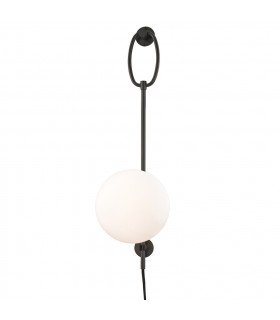 Gina 1 Light Wall Sconce With Plug Old Bronze Glass