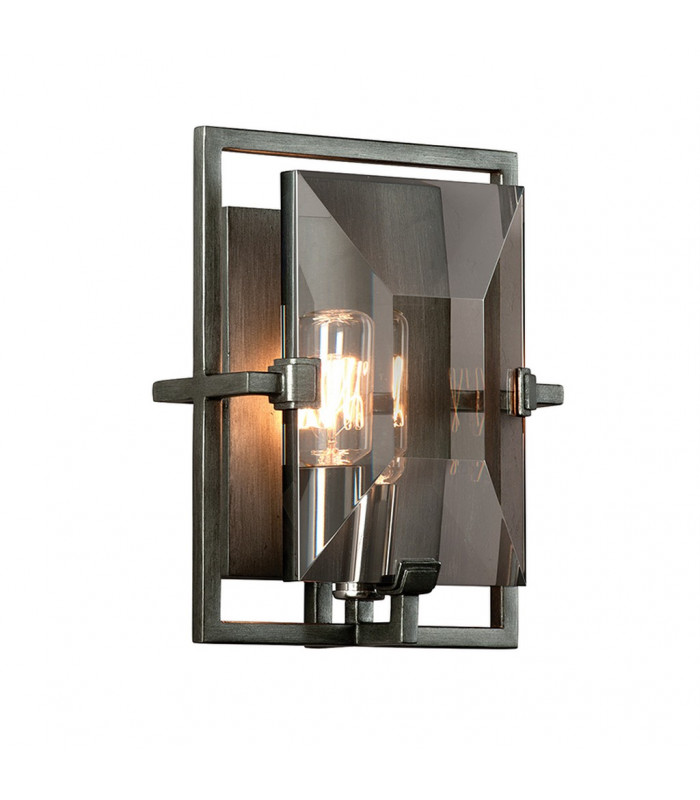 Prism 1 Light Wall Sconce Graphite Crystal