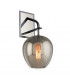 Odyssey 1 Light Wall Sconce Carbide Black Polished Nickel Glass