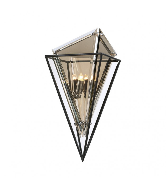 Epic 2 Light Wall Sconce Forged Iron Glass