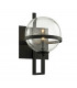 Elliot 1 Light Wall Sconce Textured Black Glass
