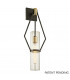 Raef 1 Light Wall Sconce Textured Bronze Brushed Brass Glass