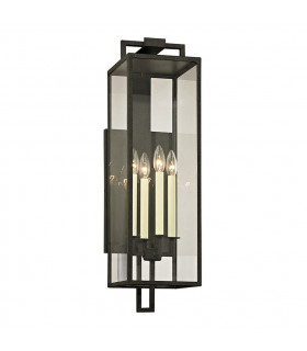 Beckham 4 Light Wall Forged Iron Glass IP44