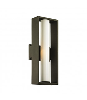 Mondrian 1 Light Wall Sconce Textured Bronze Glass IP44