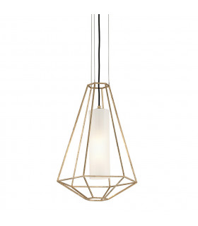 Silhouette 1 Light Pendant Gold Leaf Glass