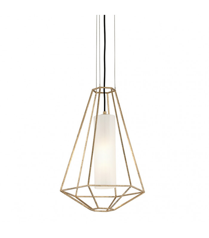 Silhouette 1 Light Pendant Gold Leaf Glass