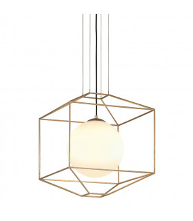Silhouette 1 Light Pendant Gold Leaf Glass
