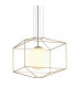 Silhouette 1 Light Pendant Gold Leaf Glass