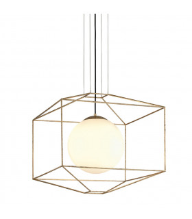 Silhouette 1 Light Pendant Gold Leaf Glass