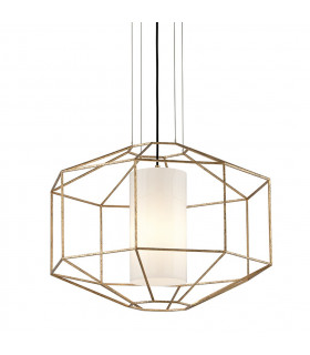 Silhouette 1 Light Pendant Gold Leaf Glass