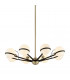 Ace 8 Light Chandelier Textured Bronze Brushed Brass Glass