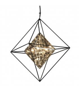 Epic 4 Light Pendant Forged Iron Glass