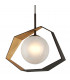 Origami 1 Light Pendant Bronze With Gold Leaf Glass 2700K