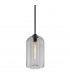 District 1 Light Pendant Satin Black Glass
