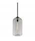 District 1 Light Pendant Satin Black Glass